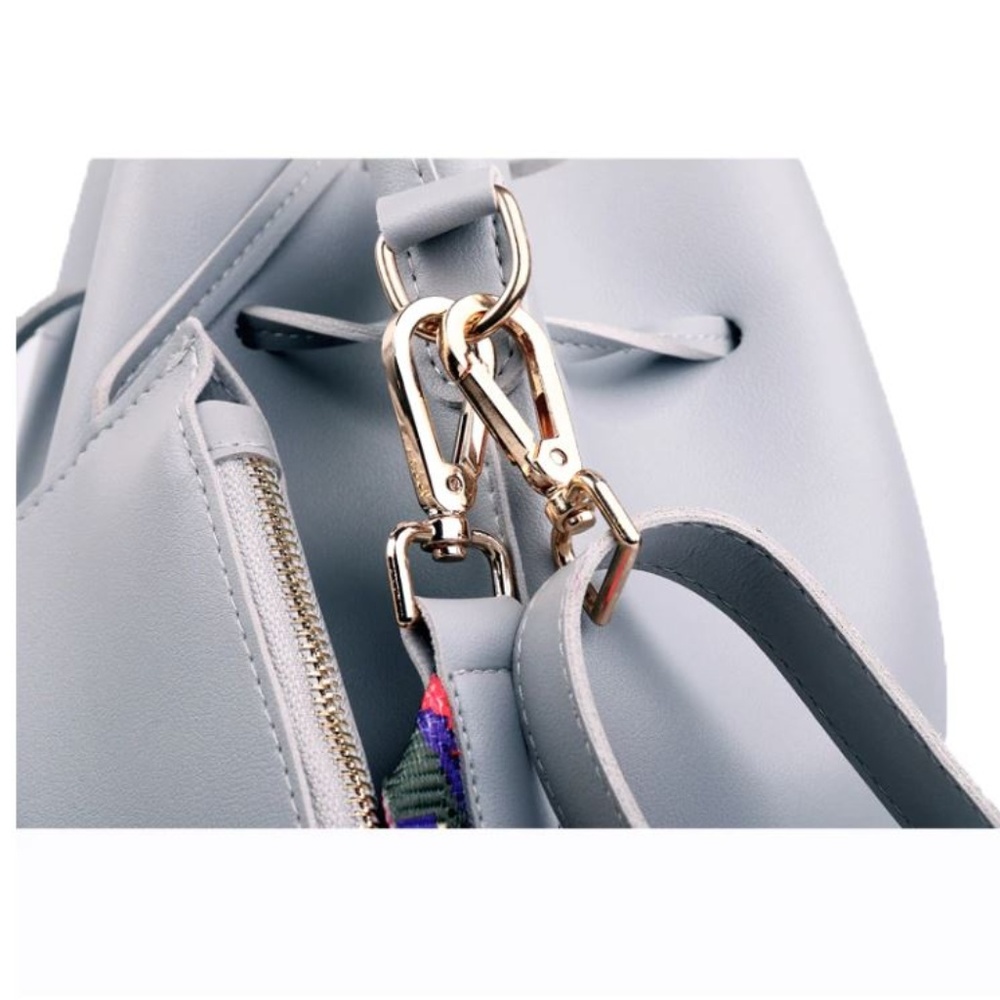 NEW Amaris Drawstring Bucket Bag (Gray) - Picture 6 of 8